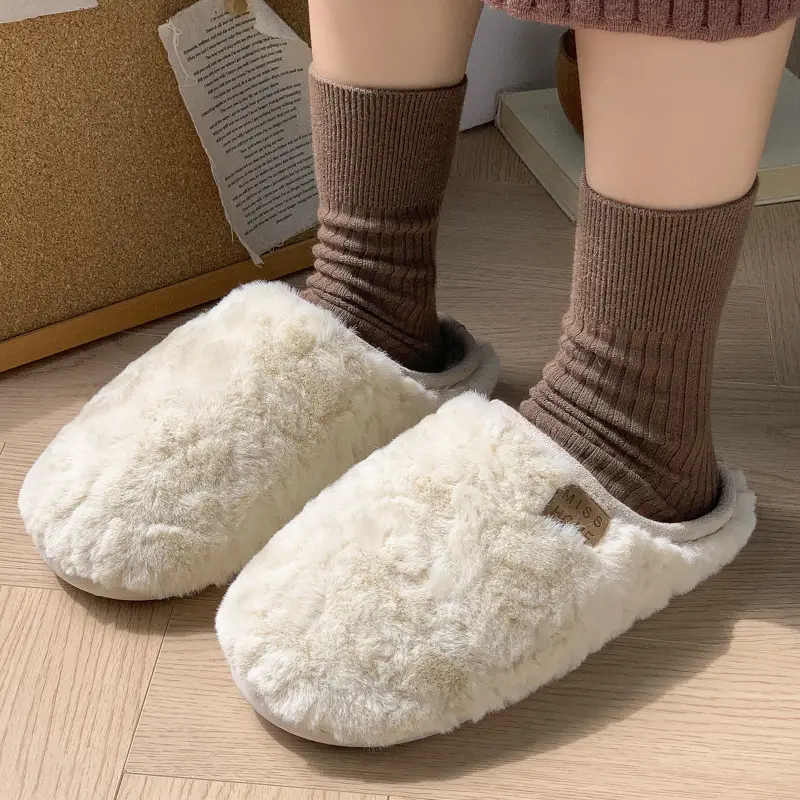 2025 Plush Cotton Slippers Women Winter Warm Floor Mops - Image 7