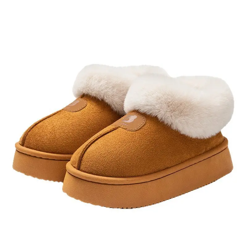 Women Winter Fleece Lined Slippers Grey Anti-Slip - Image 12