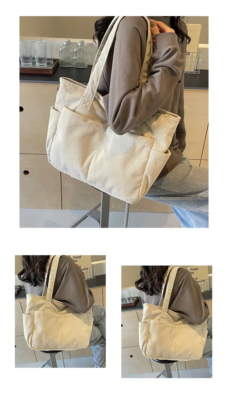 Japanese Style Canvas Crossbody Bag Large Capacity Olive Green — feature 40