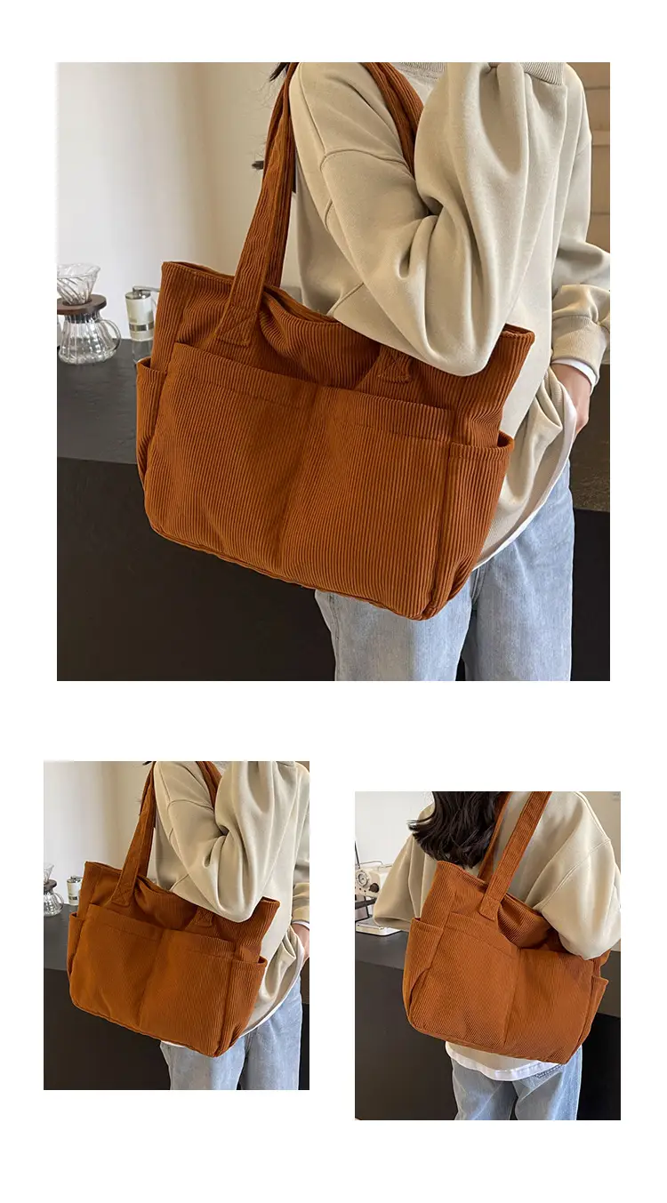 Japanese Style Canvas Crossbody Bag Large Capacity Olive Green — feature 42