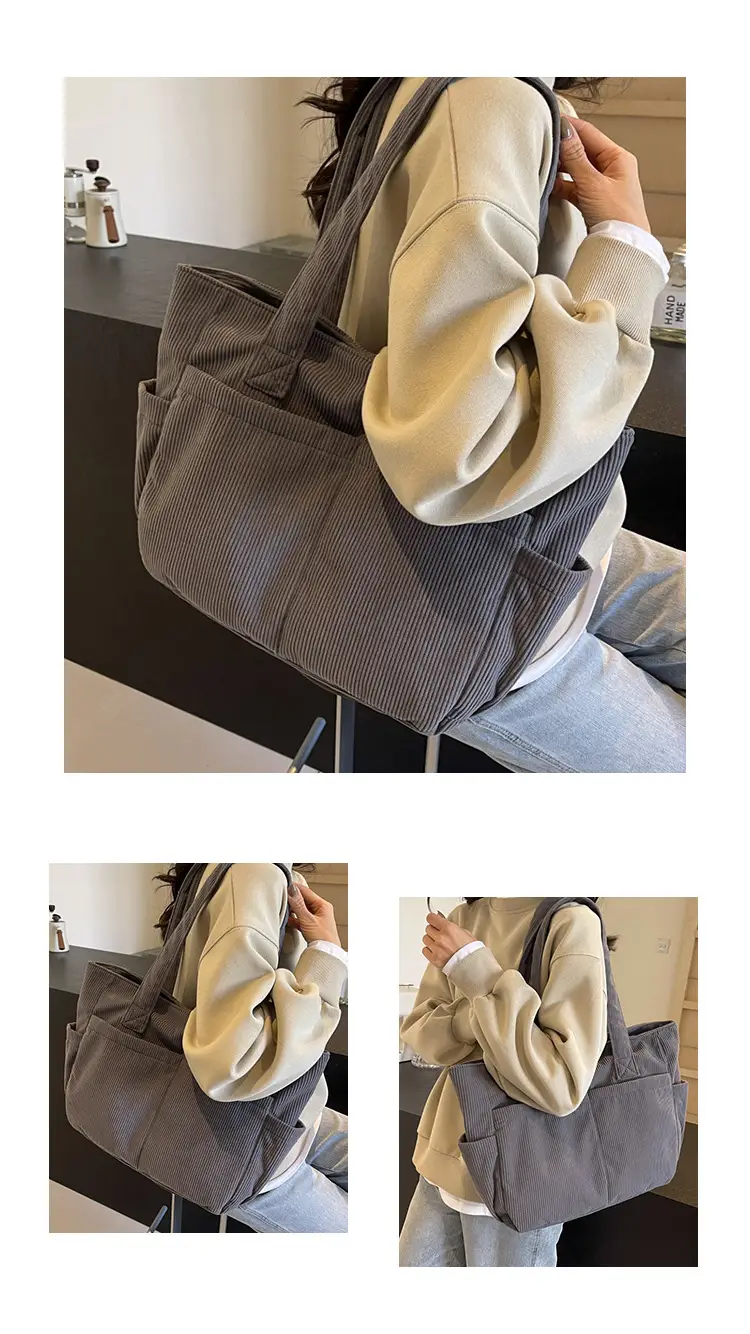 Japanese Style Canvas Crossbody Bag Large Capacity Olive Green — feature 43