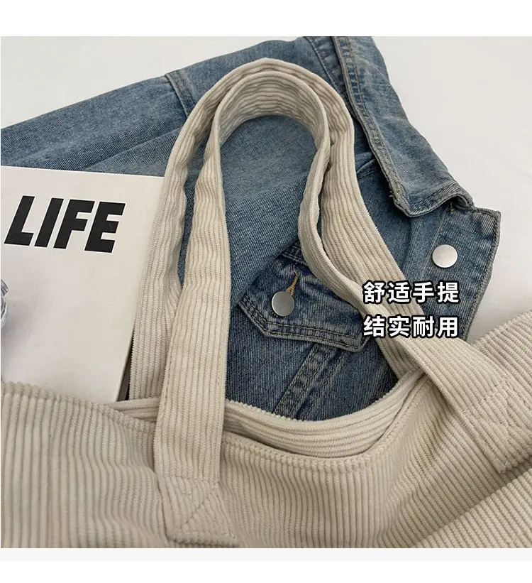 Japanese Style Canvas Crossbody Bag Large Capacity Olive Green — feature 5
