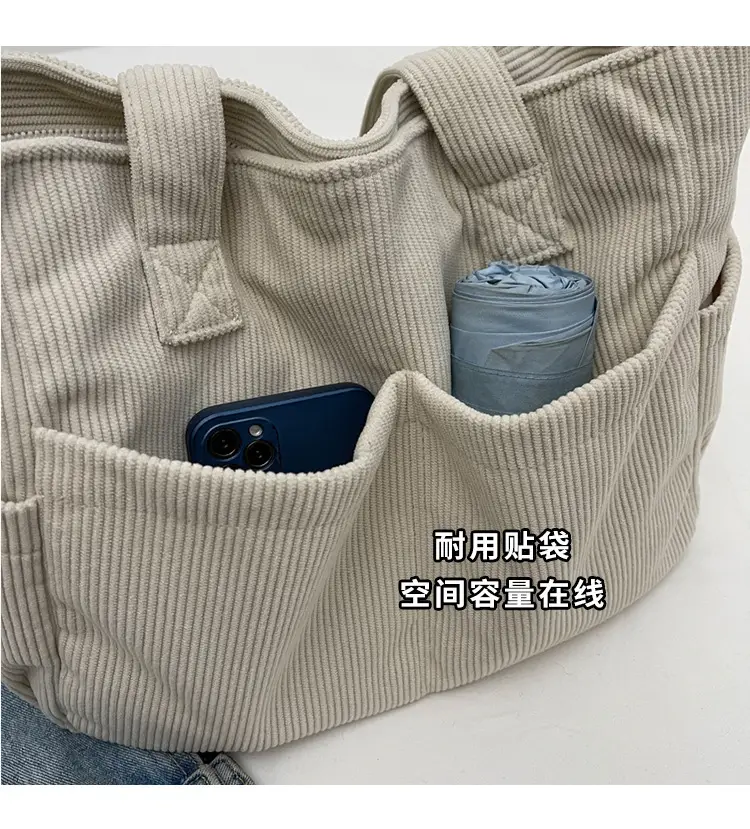 Japanese Style Canvas Crossbody Bag Large Capacity Olive Green — feature 7