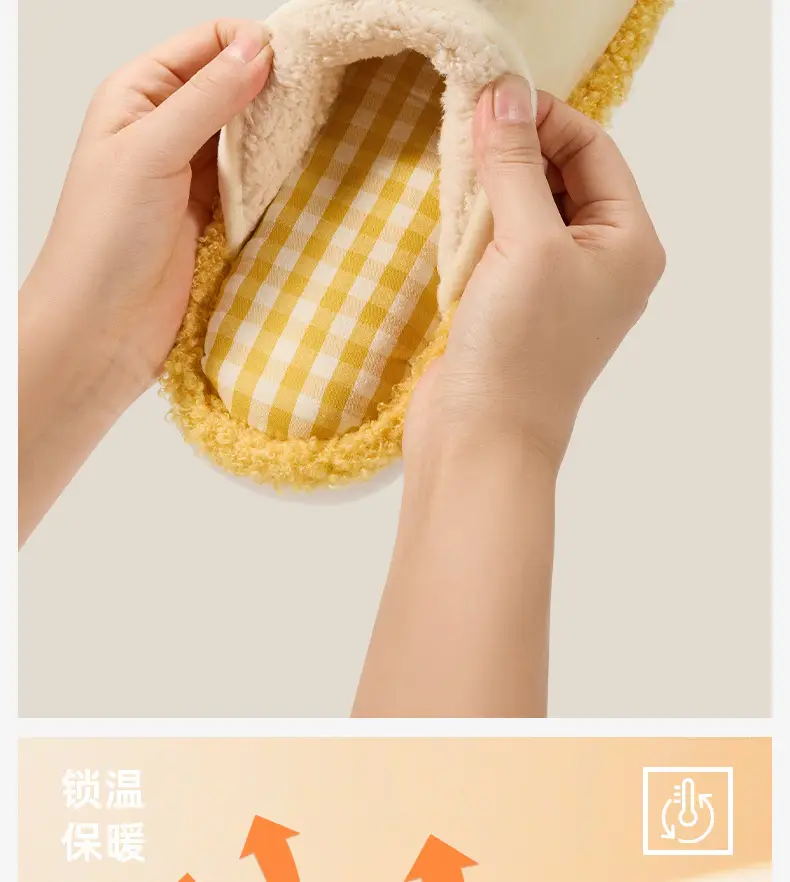 Cute Apple Design Cotton Slippers for Women — feature 11
