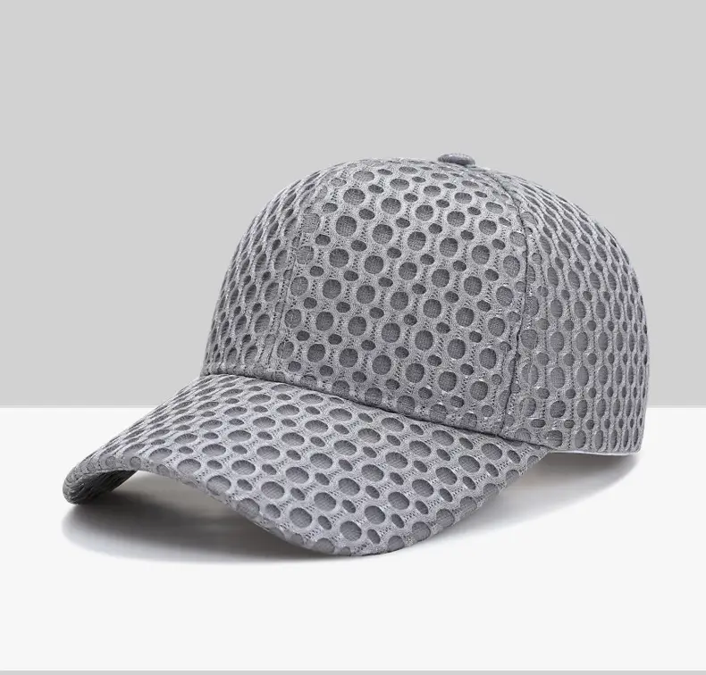 Men All-Season Mesh Baseball Cap Grey — feature 32
