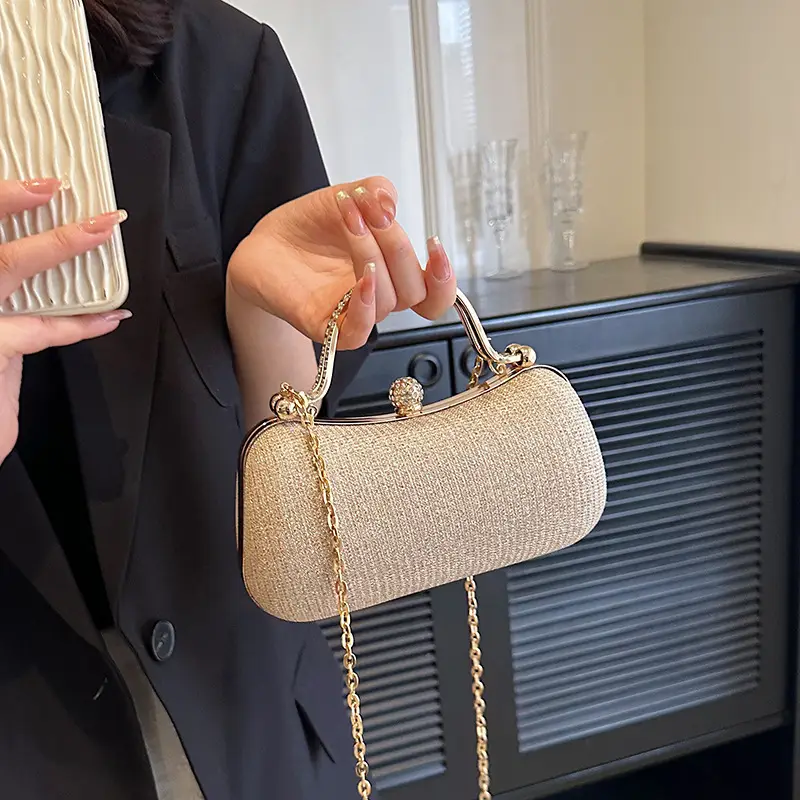 2025 Cross-Border Women's Chain Shoulder Bag Gold Embroidered - Image 8
