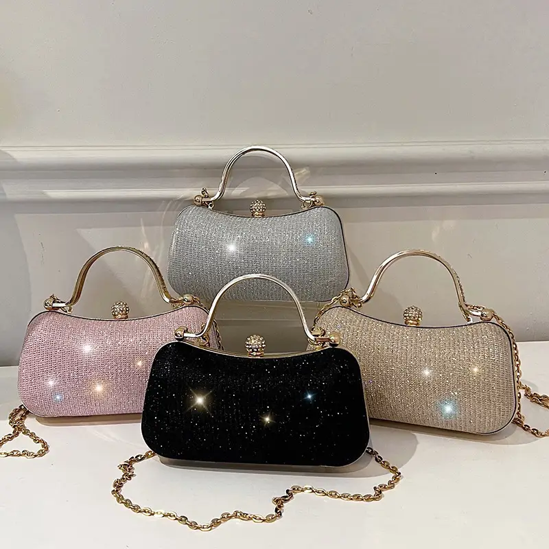 2025 Cross-Border Women's Chain Shoulder Bag Gold Embroidered - Image 9
