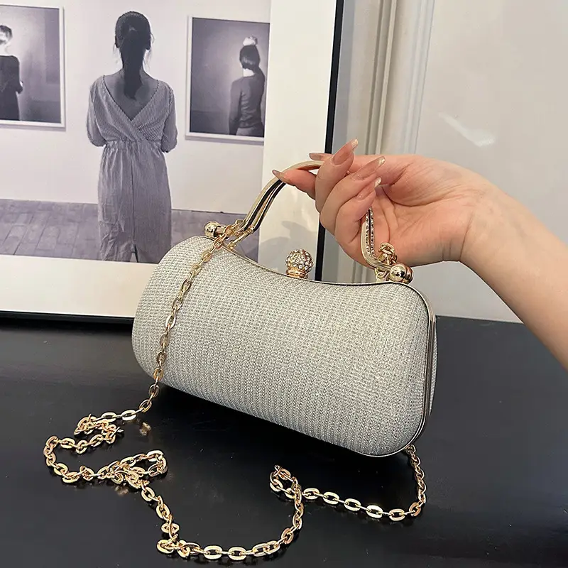 2025 Cross-Border Women's Chain Shoulder Bag Gold Embroidered - Image 10