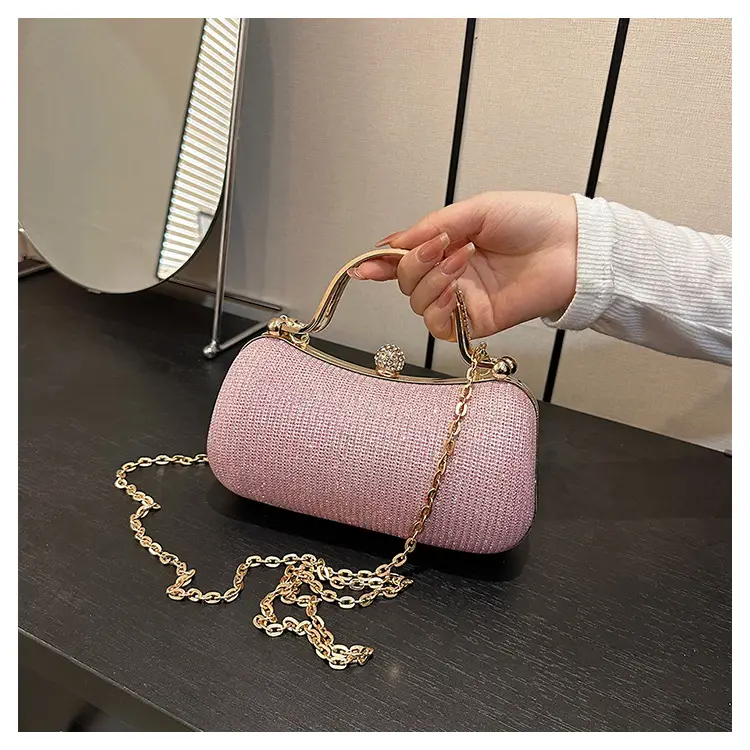 2025 Cross-Border Women's Chain Shoulder Bag Gold Embroidered — feature 19