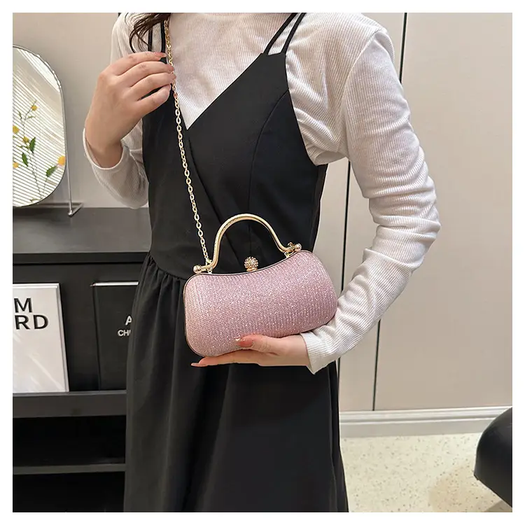 2025 Cross-Border Women's Chain Shoulder Bag Gold Embroidered — feature 24