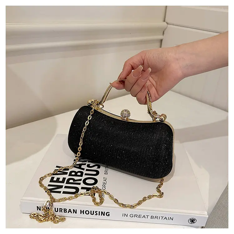 2025 Cross-Border Women's Chain Shoulder Bag Gold Embroidered — feature 28
