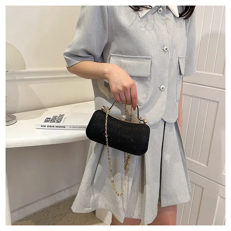 2025 Cross-Border Women's Chain Shoulder Bag Gold Embroidered — feature 29