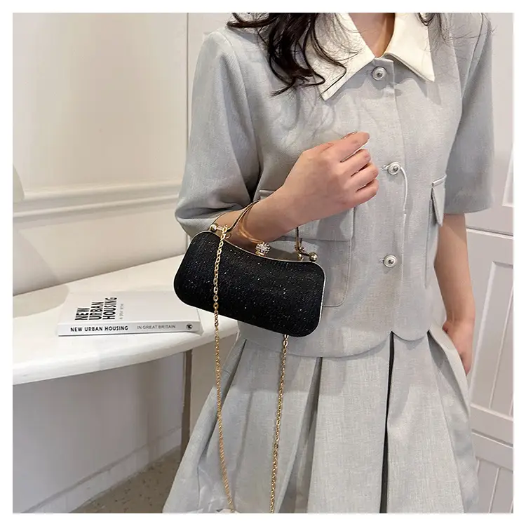 2025 Cross-Border Women's Chain Shoulder Bag Gold Embroidered — feature 30