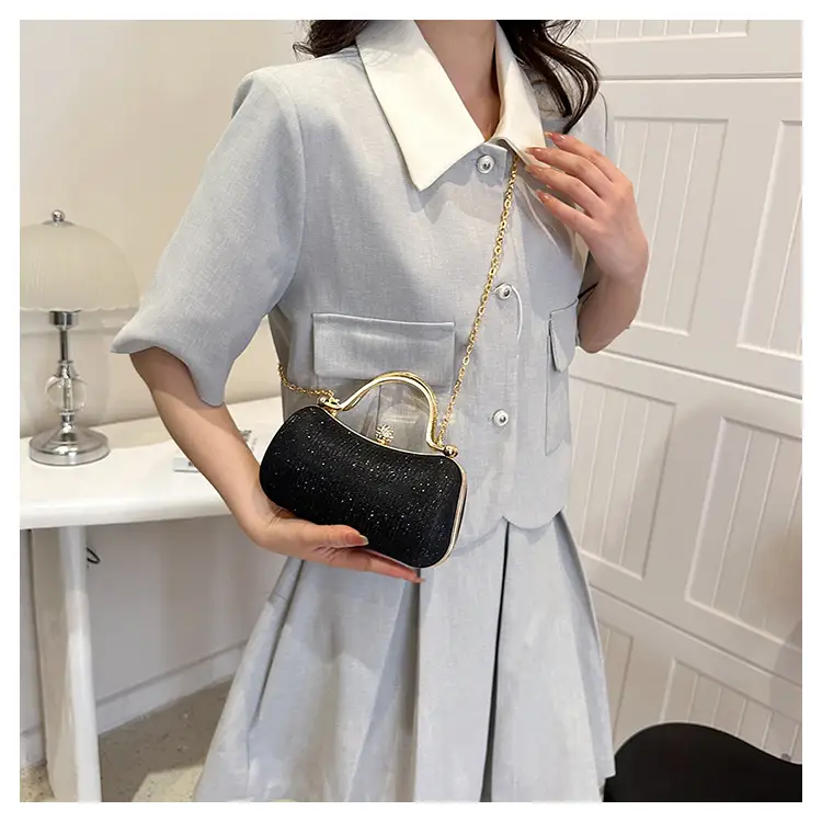 2025 Cross-Border Women's Chain Shoulder Bag Gold Embroidered — feature 36