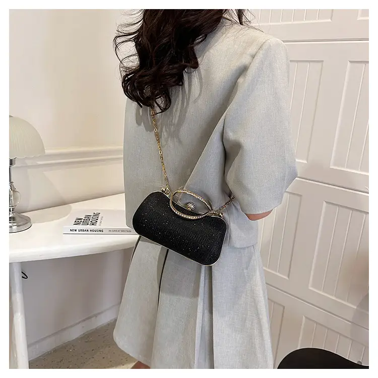 2025 Cross-Border Women's Chain Shoulder Bag Gold Embroidered — feature 37
