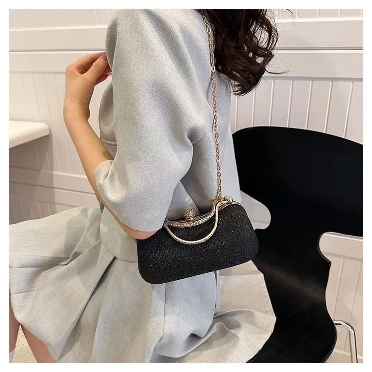 2025 Cross-Border Women's Chain Shoulder Bag Gold Embroidered — feature 39