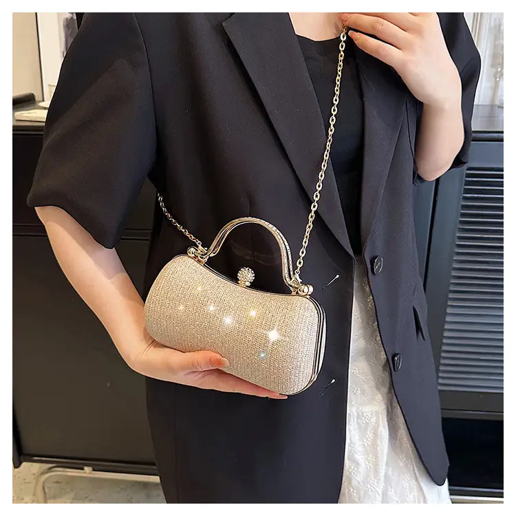 2025 Cross-Border Women's Chain Shoulder Bag Gold Embroidered — feature 41