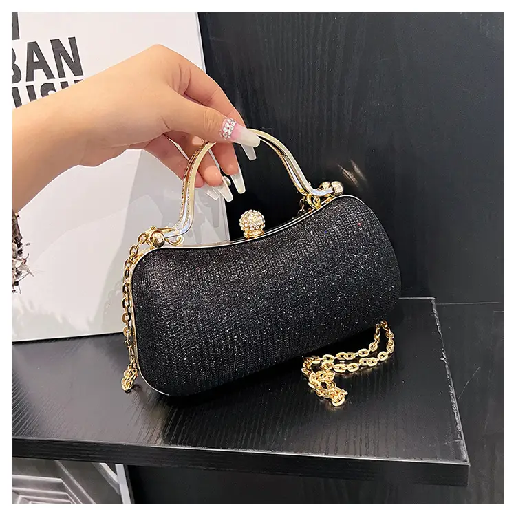 2025 Cross-Border Women's Chain Shoulder Bag Gold Embroidered — feature 44