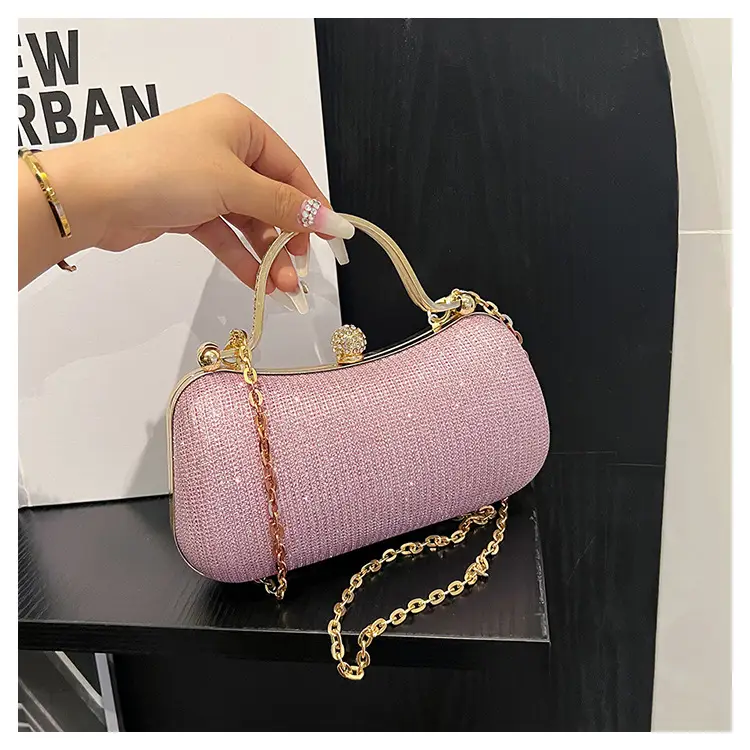 2025 Cross-Border Women's Chain Shoulder Bag Gold Embroidered — feature 46