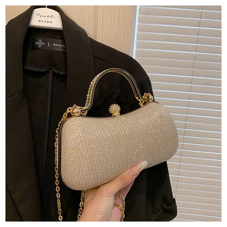 2025 Cross-Border Women's Chain Shoulder Bag Gold Embroidered — feature 51