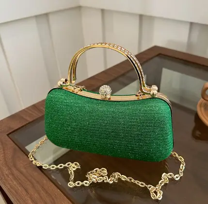 2025 Cross-Border Women's Chain Shoulder Bag Gold Embroidered - Image 5
