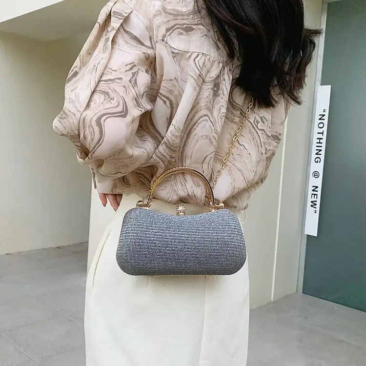 2025 Cross-Border Women's Chain Shoulder Bag Gold Embroidered - Image 7