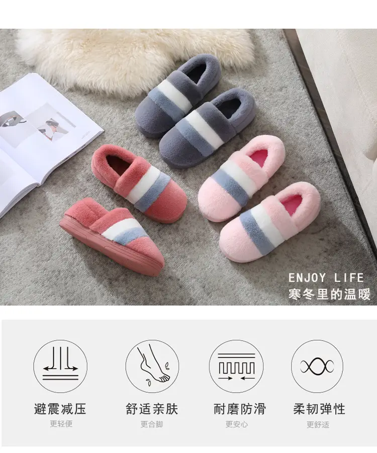 Women's Warm Plush Slippers Winter Indoor Home — feature 3