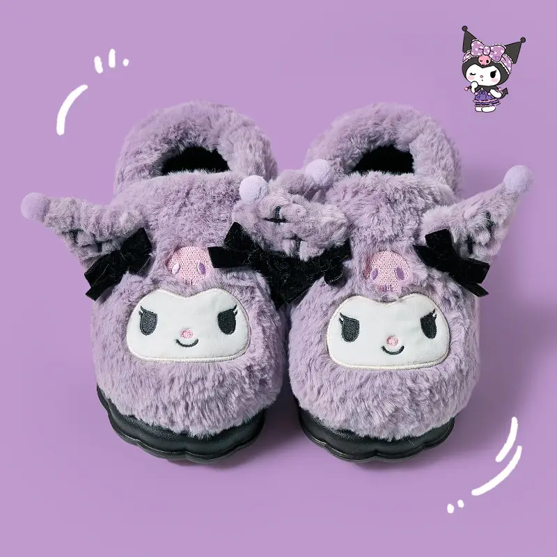 Cute Kitty Fluffy Slippers Women Pink 2024 Winter - Image 5