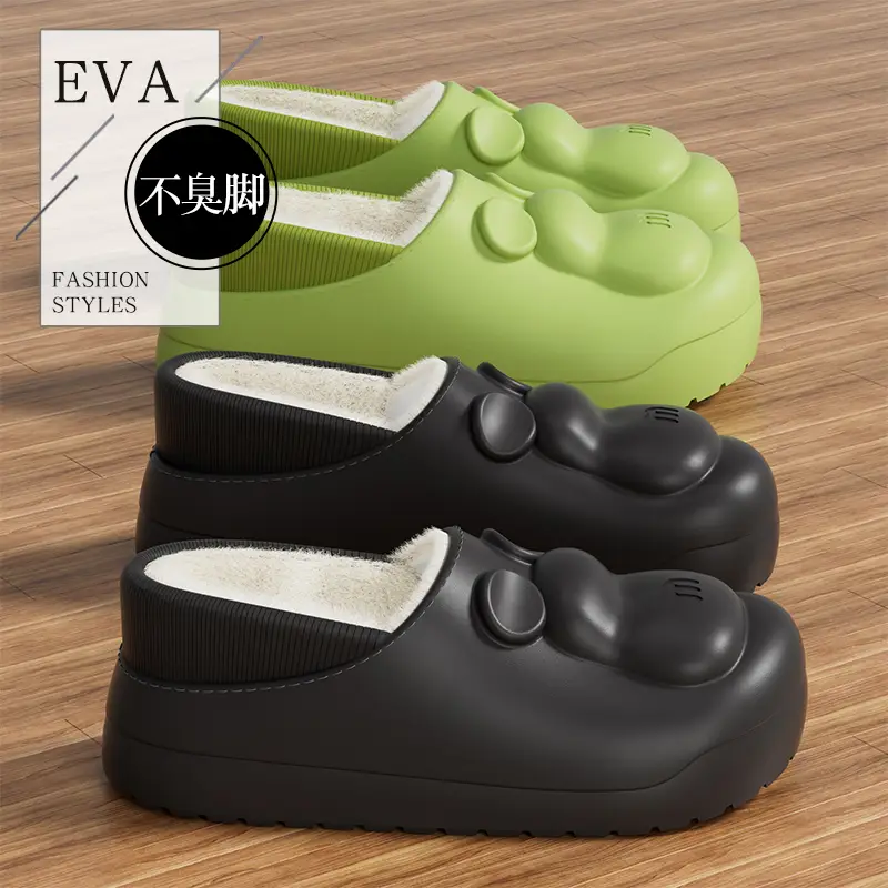 Cute Closed-Back Cotton Slippers for Women, Winter 5 New Waterproof Non-Slip Indoor Home Warm Maternity Cotton Shoes Autumn - Image 8