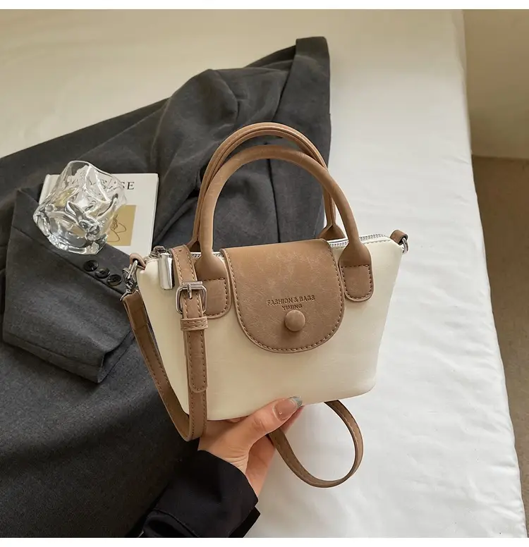 Women's Cream White Crossbody Bag with Beaded Strap — feature 23