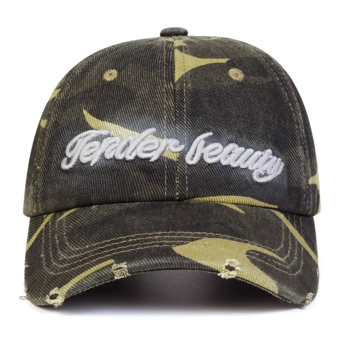 Korean Style Camouflage Embroidered Baseball Cap for Women — feature 7