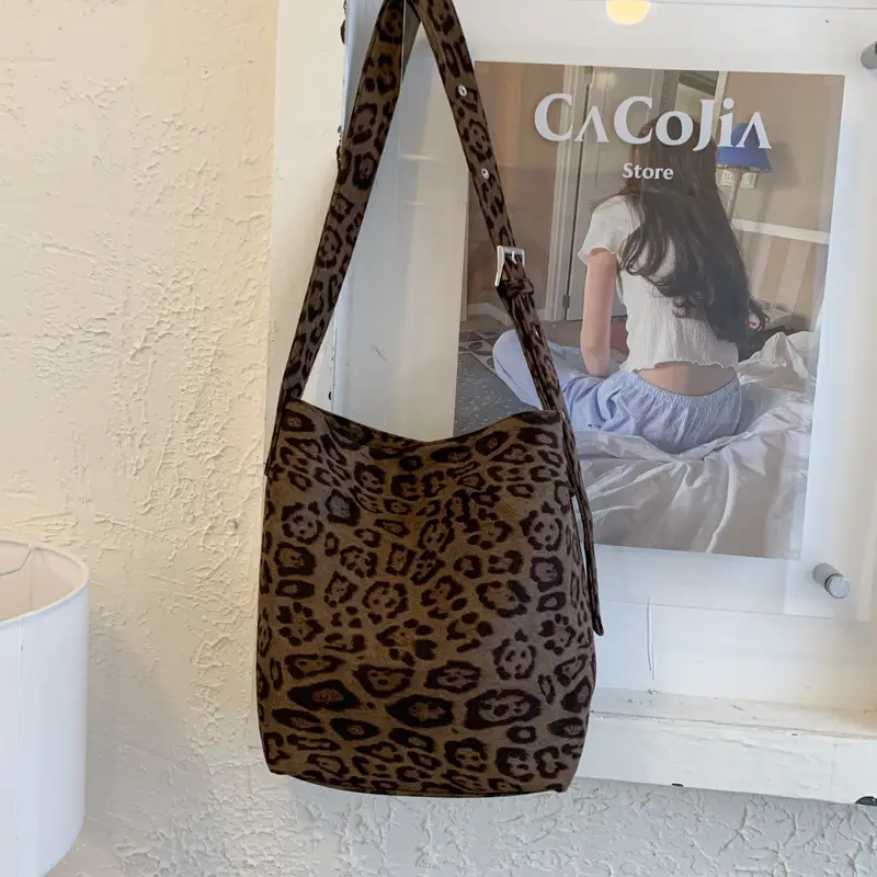 Leopard Print Large Cap Bag Women 2025 - Image 2