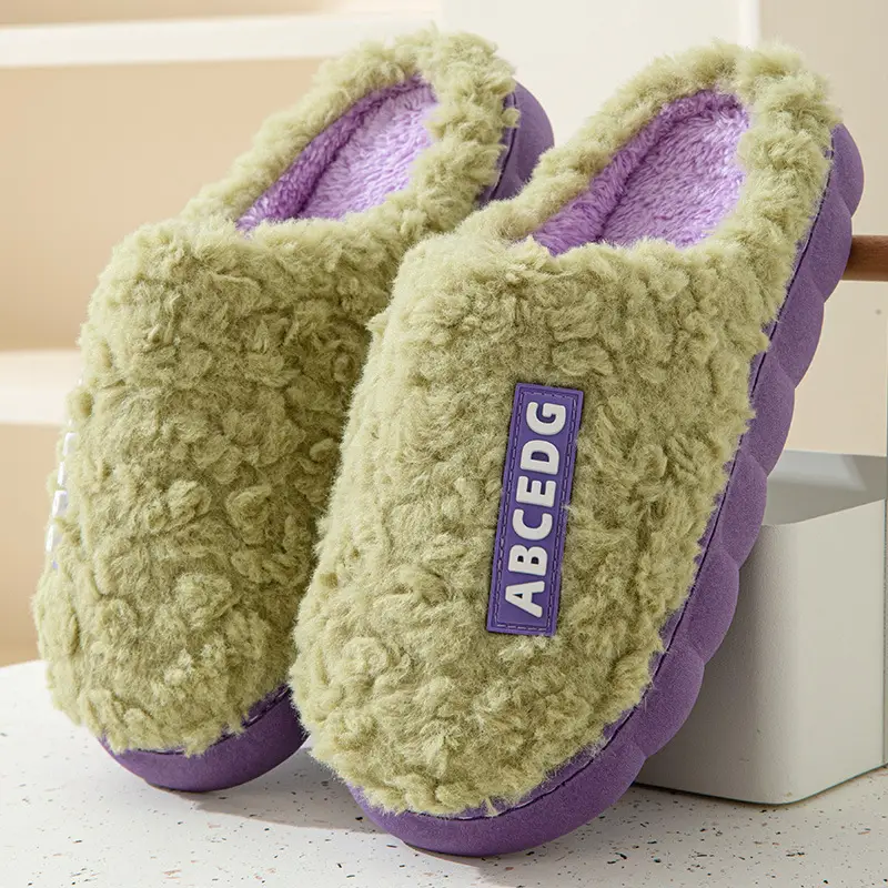 Men Grey Woolen Slippers for Home Indoor Use - Image 12