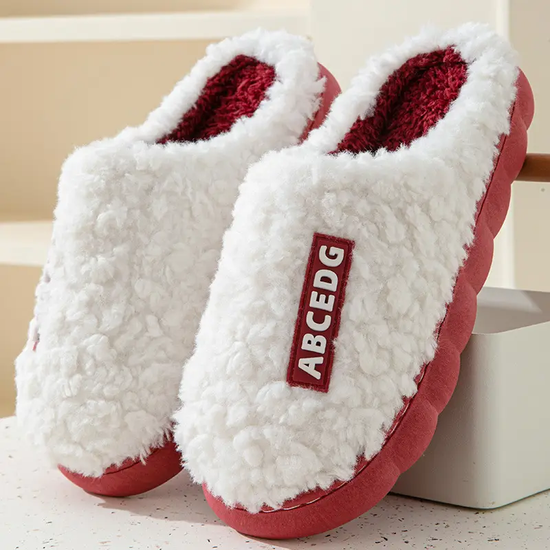 Men Grey Woolen Slippers for Home Indoor Use - Image 14