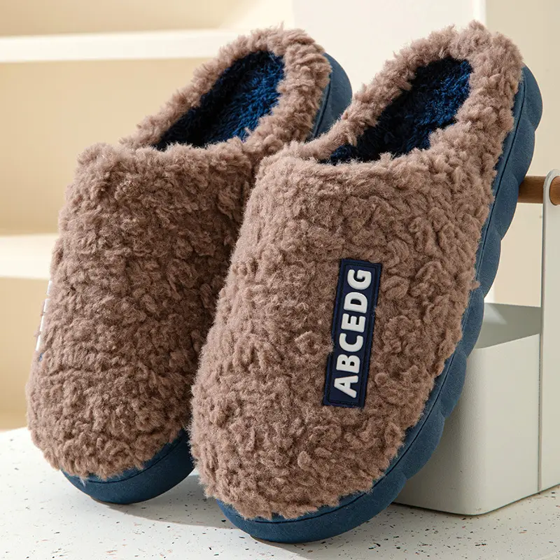 Men Grey Woolen Slippers for Home Indoor Use - Image 15