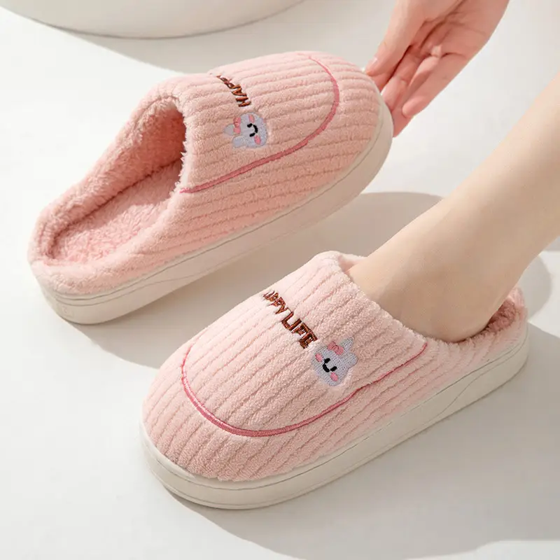 Men Grey Woolen Slippers for Home Indoor Use - Image 2