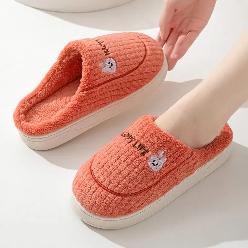 Men Grey Woolen Slippers for Home Indoor Use - Image 4