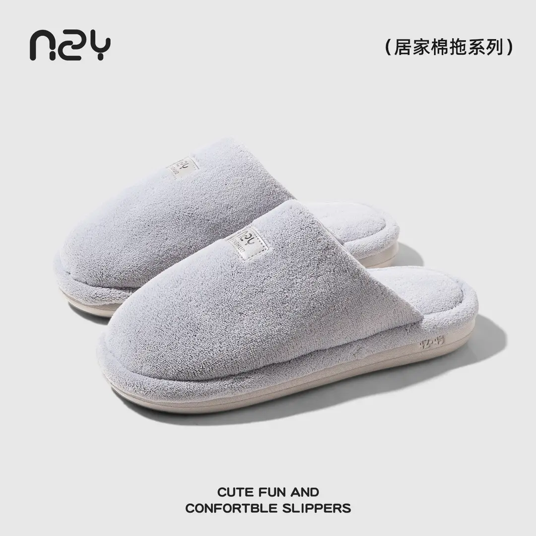 Qidan Shoe Factory Cotton Slippers for Women Autumn and Winter Indoor Home Fleece-Lined Warm Thick-Soled Non-Slip Couple Cotton Slippers for Men - Image 4