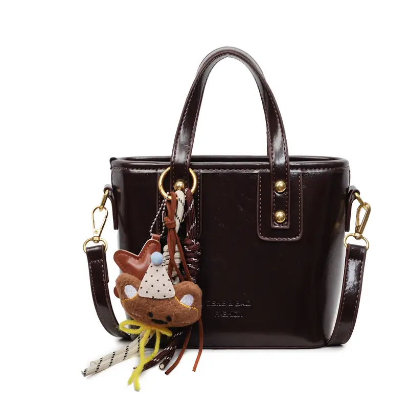 Retro Brown Leather Shoulder Bag 2025 - Image 4