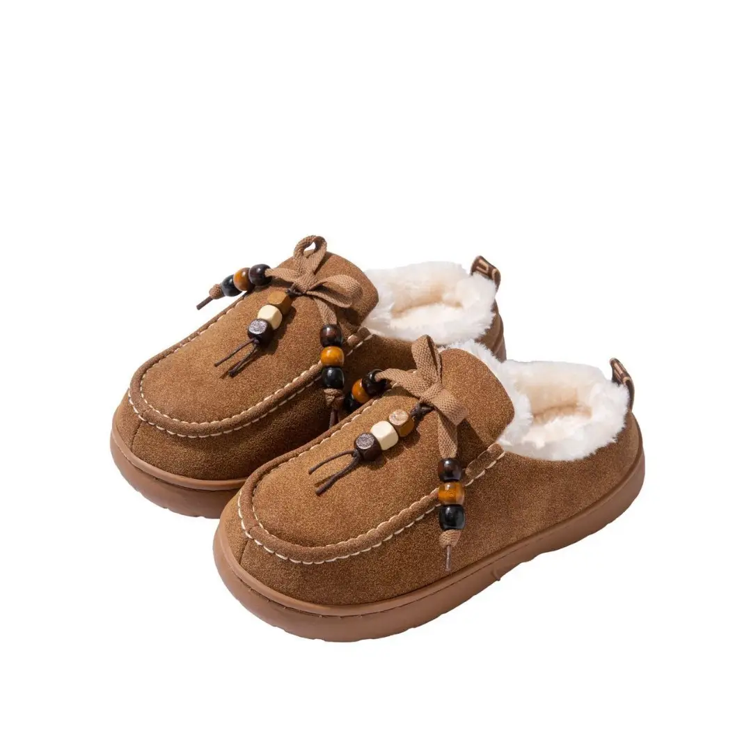 Women's Warm Cotton Slippers Brown Winter - Image 7