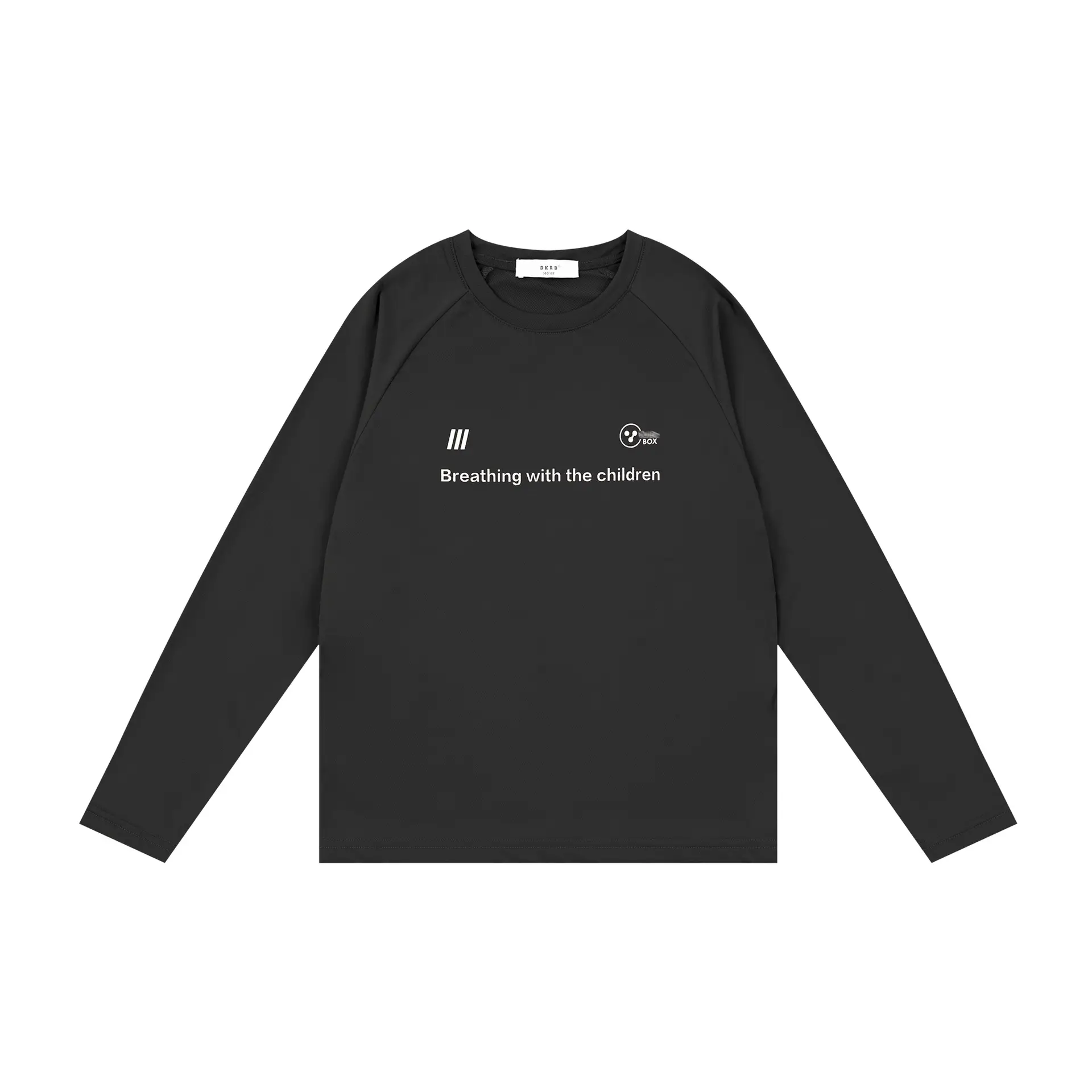 Kids Sweatshirt Black Long Sleeve Basketball Running - Image 3