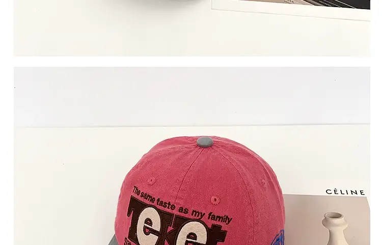 Korean Style Letter Embroidery Baseball Cap Women Street Fashion Sunshade Face-Slimming Duckbill Cap for Men — feature 12