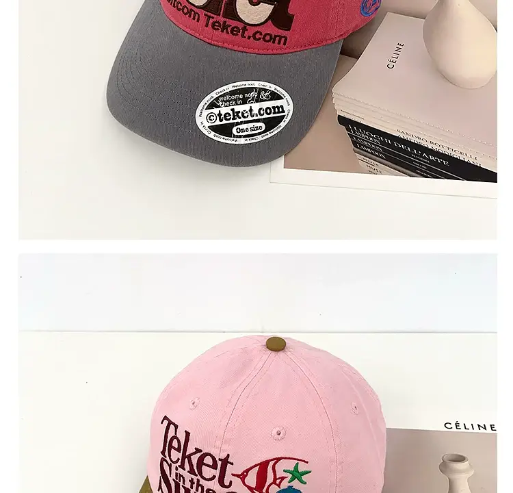 Korean Style Letter Embroidery Baseball Cap Women Street Fashion Sunshade Face-Slimming Duckbill Cap for Men — feature 13