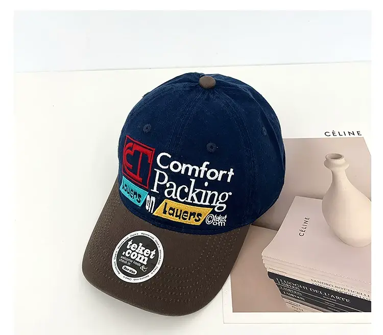Korean Style Letter Embroidery Baseball Cap Women Street Fashion Sunshade Face-Slimming Duckbill Cap for Men — feature 20