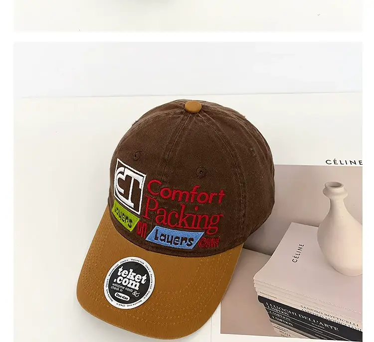 Korean Style Letter Embroidery Baseball Cap Women Street Fashion Sunshade Face-Slimming Duckbill Cap for Men — feature 21