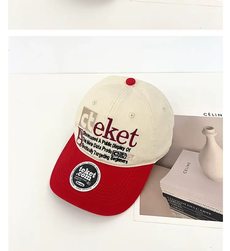 Korean Style Letter Embroidery Baseball Cap Women Street Fashion Sunshade Face-Slimming Duckbill Cap for Men — feature 22