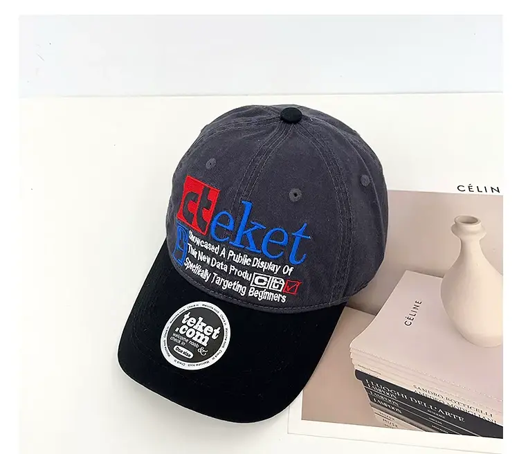 Korean Style Letter Embroidery Baseball Cap Women Street Fashion Sunshade Face-Slimming Duckbill Cap for Men — feature 23