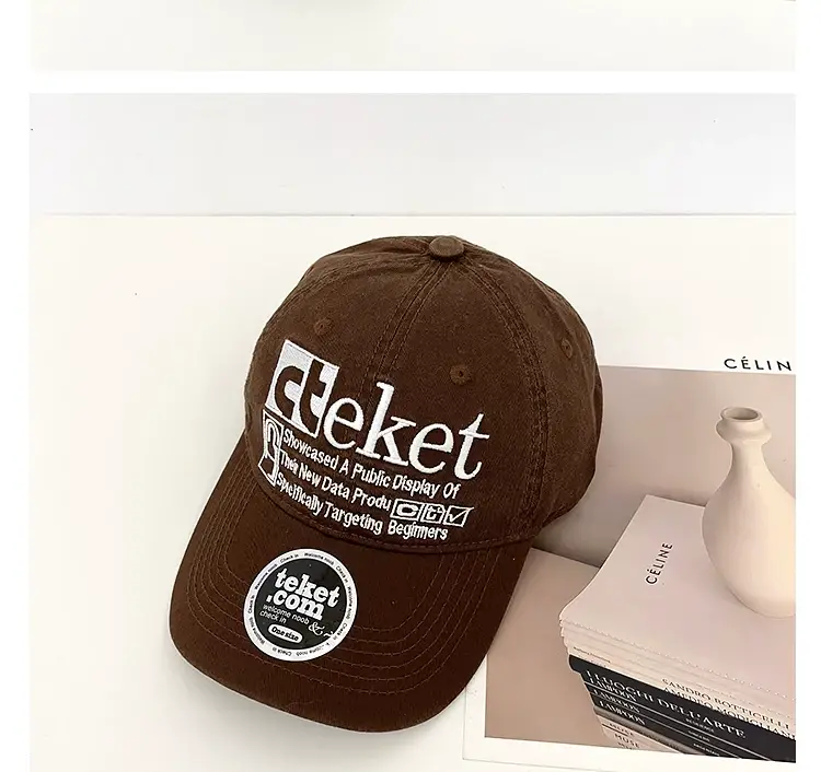 Korean Style Letter Embroidery Baseball Cap Women Street Fashion Sunshade Face-Slimming Duckbill Cap for Men — feature 24