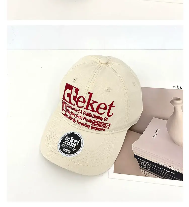 Korean Style Letter Embroidery Baseball Cap Women Street Fashion Sunshade Face-Slimming Duckbill Cap for Men — feature 25