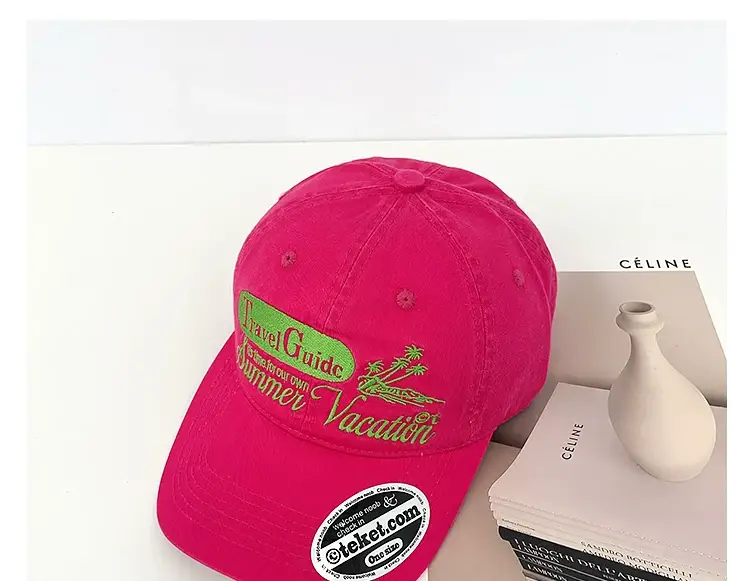 Korean Style Letter Embroidery Baseball Cap Women Street Fashion Sunshade Face-Slimming Duckbill Cap for Men — feature 28